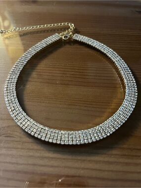 Adornia Gold Tone Crystal Choker
